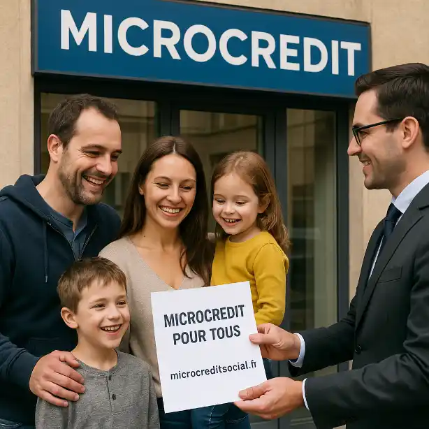 Conseillère accompagnant une personne dans sa demande de microcrédit social