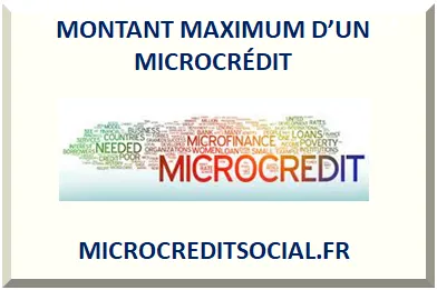 MONTANT MAXIMUM D’UN MICRO-CRÉDIT